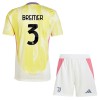 Juventus Bremer 3 Børn Udebanesæt 2024-25 Kortærmet(+ Korte bukser)